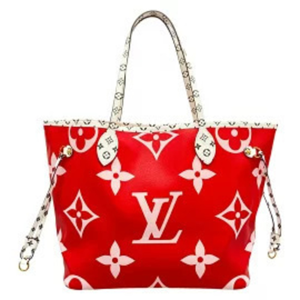 Louis Vuitton Neverfull Tote Bag Leather Rouge Red